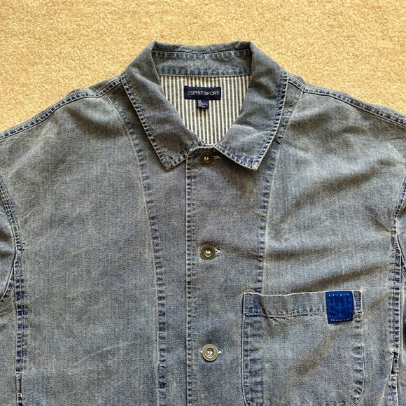 Vintage 1987 Esprit Denim Jacket, Vintage Denim, Cotton, Fall Jacket, Medium - Picture 4 of 10